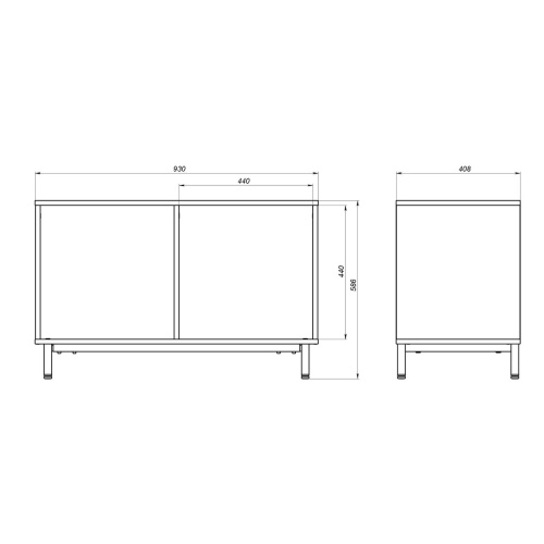 Шкаф-стеллаж модульный «Рио» 2х1 в Ростове-на-Дону