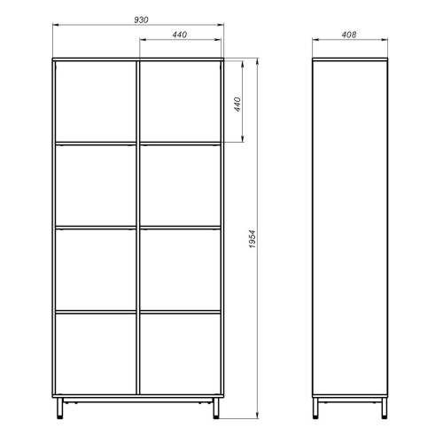 Шкаф-стеллаж модульный «Рио» 2х4 в Ростове-на-Дону